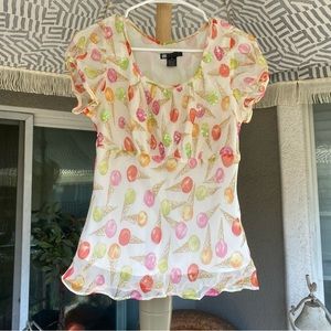 Y2K Ice cream blouse